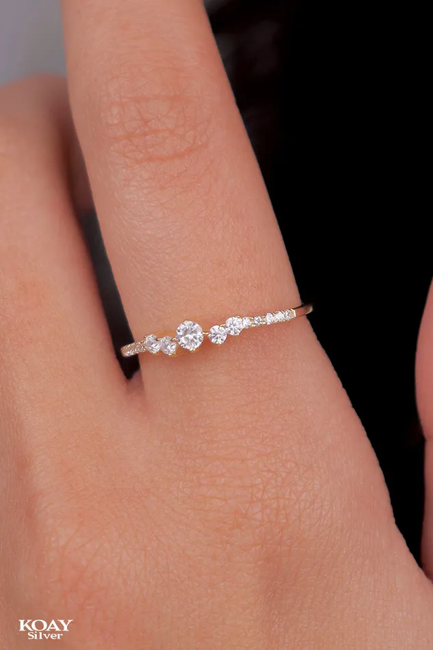 Zircon Ring 052GP KOAY Silver Store Rings